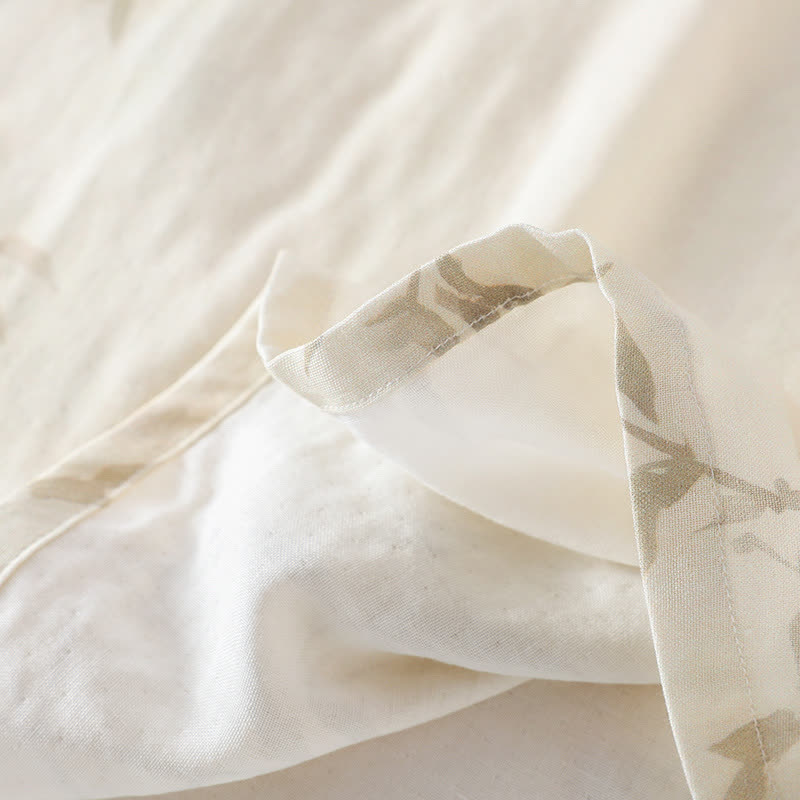 Vintage Bamboo Print Bamboo Fiber Pajama Set - image 10