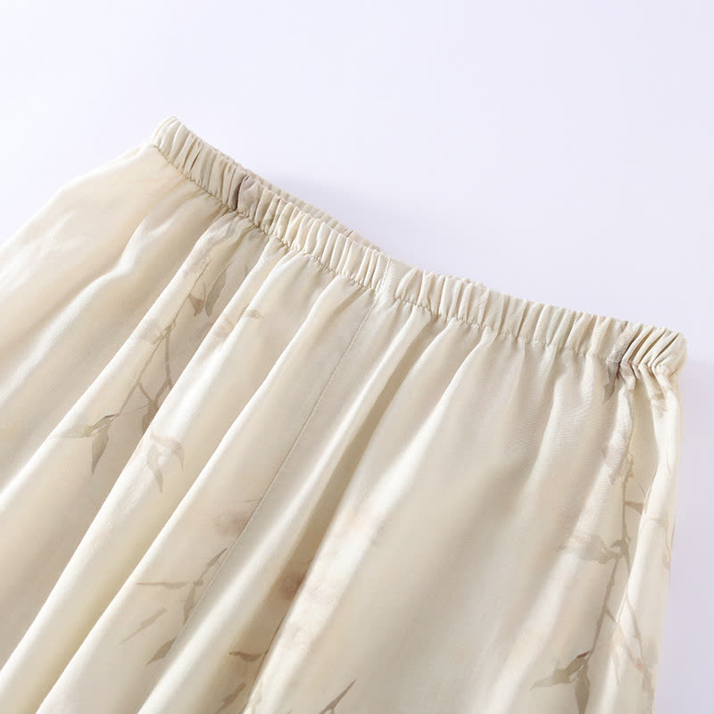 Vintage Bamboo Print Bamboo Fiber Pajama Set - image 8