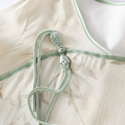 Vintage Bamboo Print Bamboo Fiber Pajama Set - image 6