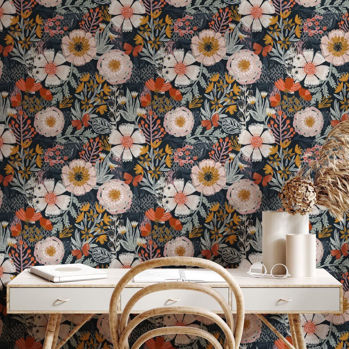 Elegant Floral DIY Peel and Stick Decorative Wallpaper - image 2