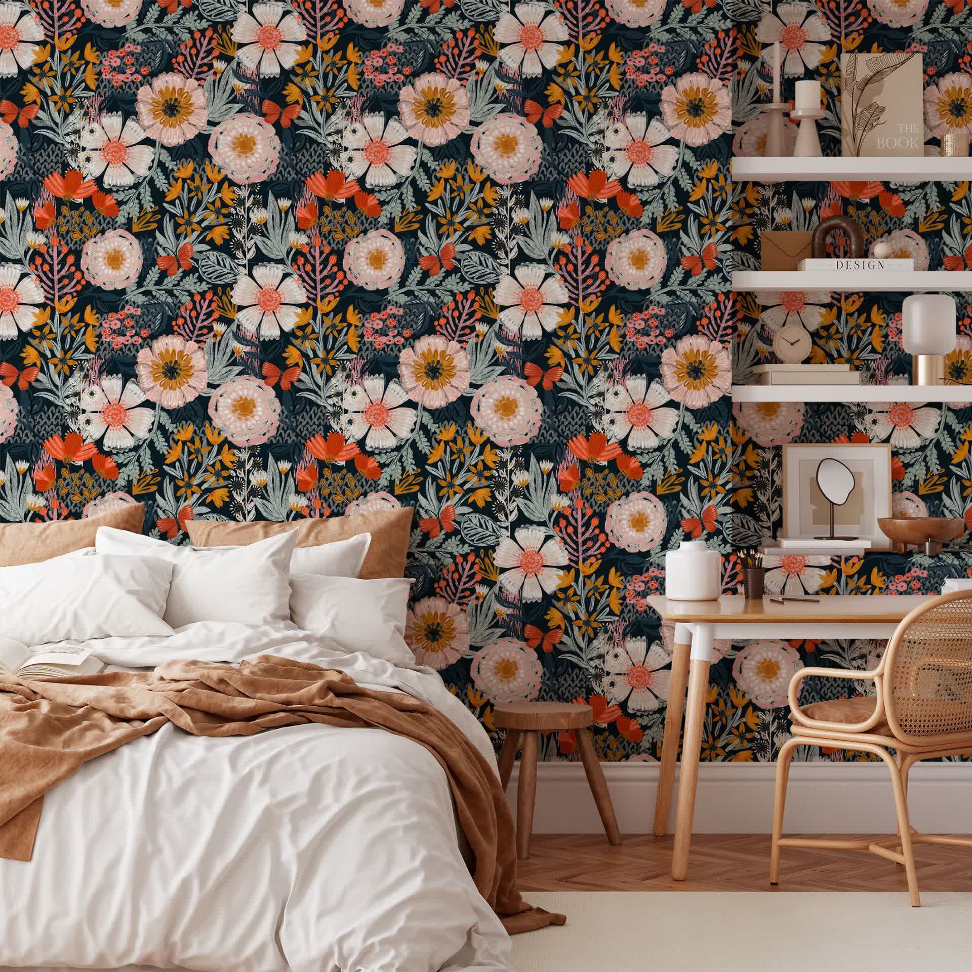 Elegant Floral DIY Peel and Stick Decorative Wallpaper - image 0