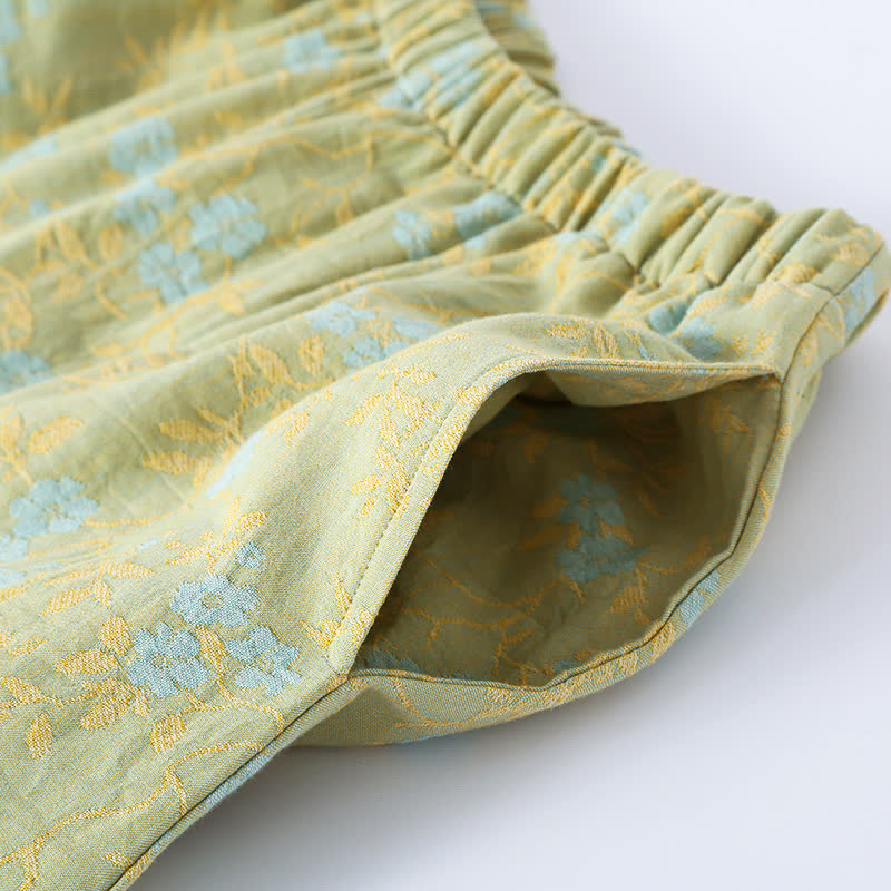 Vintage Cotton Gauze Loose Tie Loungewear Set - image 11