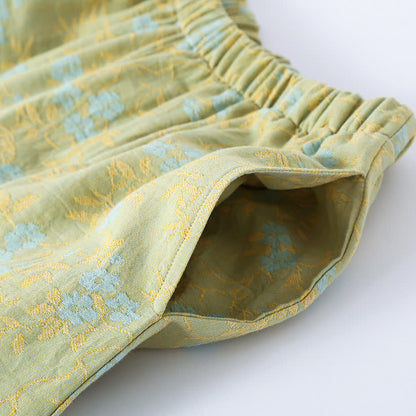 Vintage Cotton Gauze Loose Tie Loungewear Set - image 11