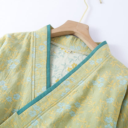 Vintage Cotton Gauze Loose Tie Loungewear Set - image 5