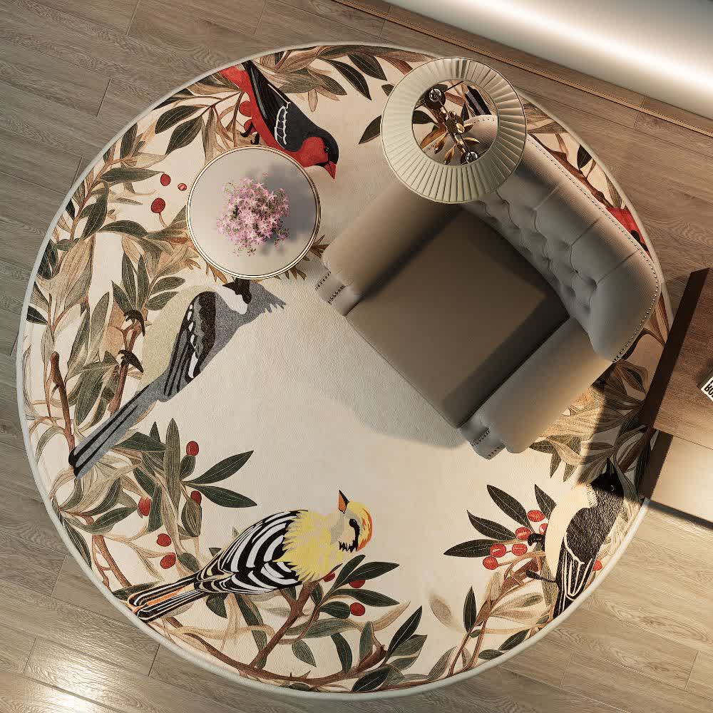 Round-shaped Rural Anti-slip Indoor Outdoor Rug  - image 0