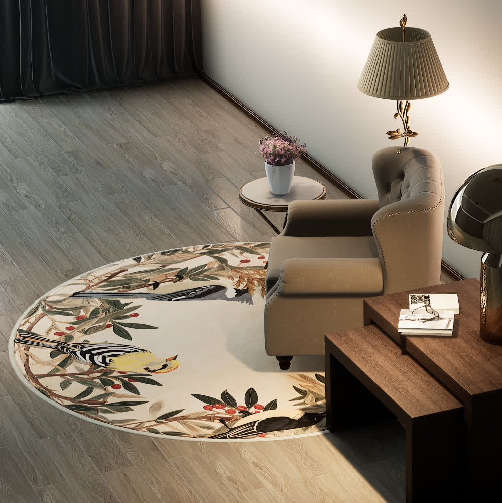 Round-shaped Rural Anti-slip Indoor Outdoor Rug  - image 1