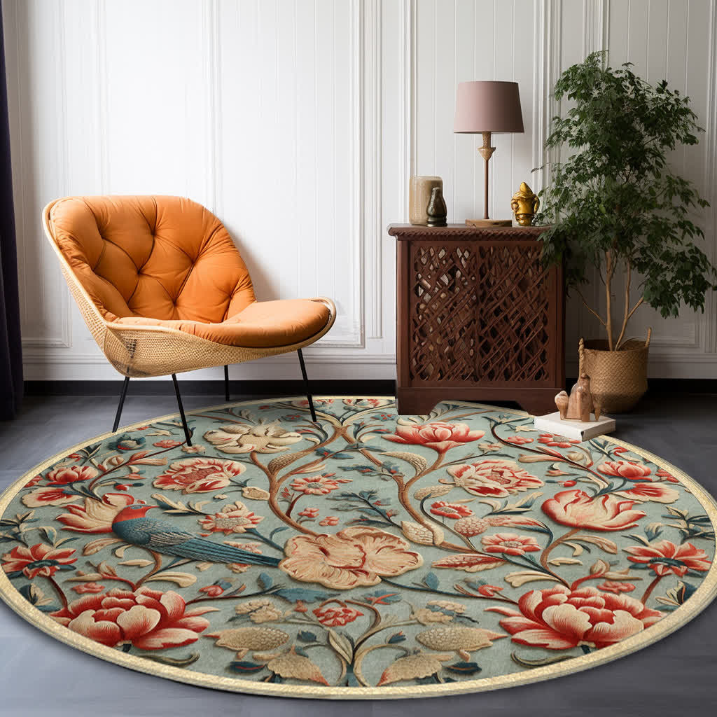 Elegant Rural Anti-slip Indoor Outdoor Rug  - 63" x 63" - image 0