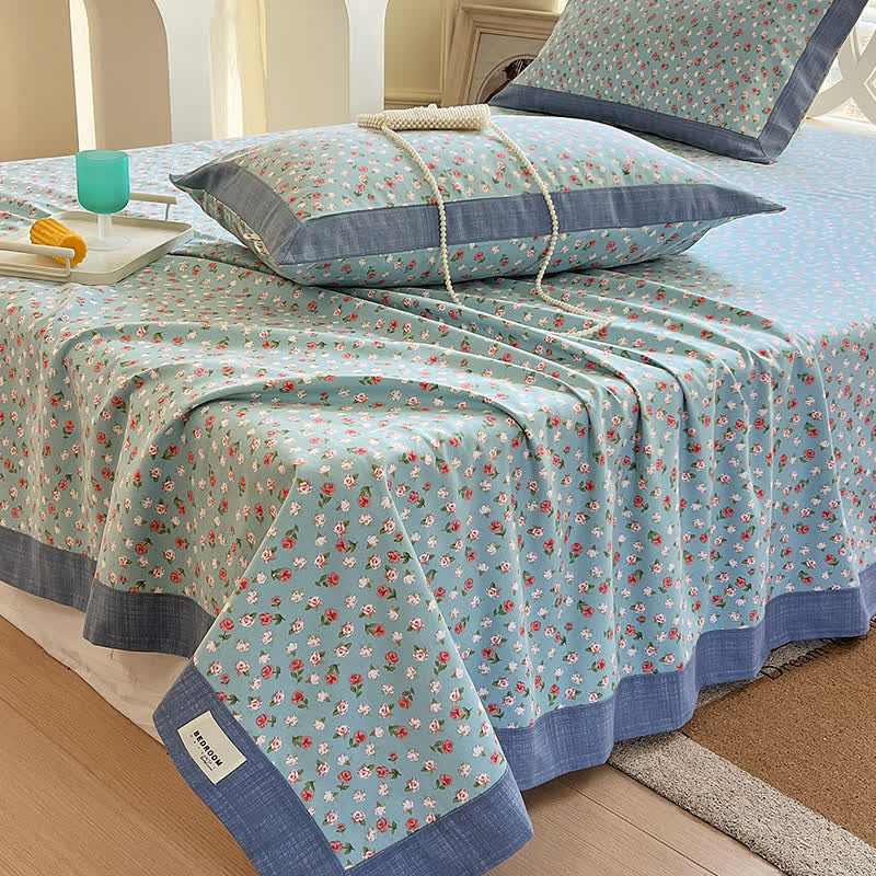 Pastoral Style Floral Print Cotton Coverlet - image 0