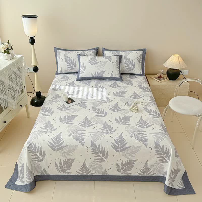 Rustic Spruce Print Cotton Coverlet - image 1