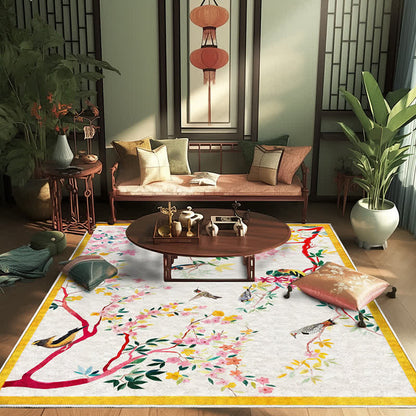 Refresh Floral Bird Washable Anti-slip Area Rug - image 1