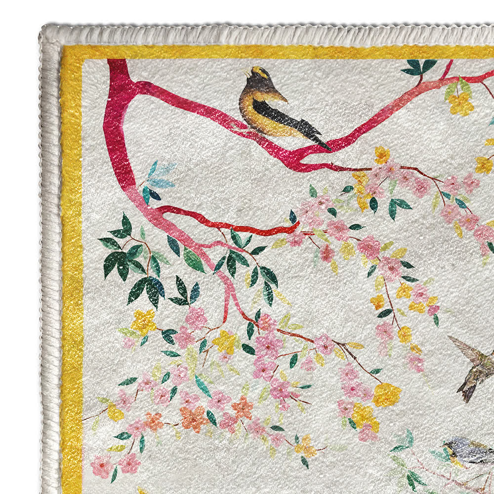 Refresh Floral Bird Washable Anti-slip Area Rug - image 3