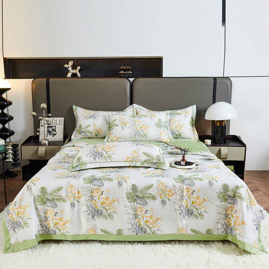 Pastoral Floral Soft Summer Quilt Bedding - Green - Bedding set - Queen - image 0