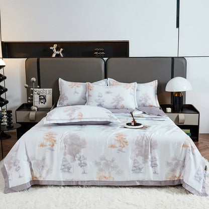 Rustic Tree Print Summer Quilt Bedding - Purple - Bedding set - Queen - image 2