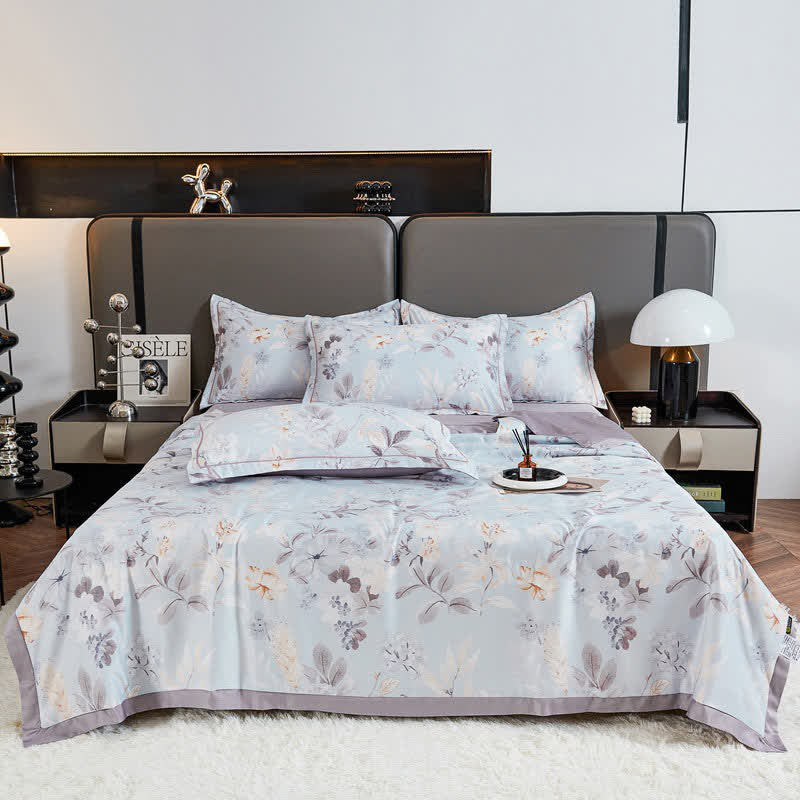 Pastoral Flower & Leaf Soft Summer Quilt Bedding - Bedding set - Queen - image 0