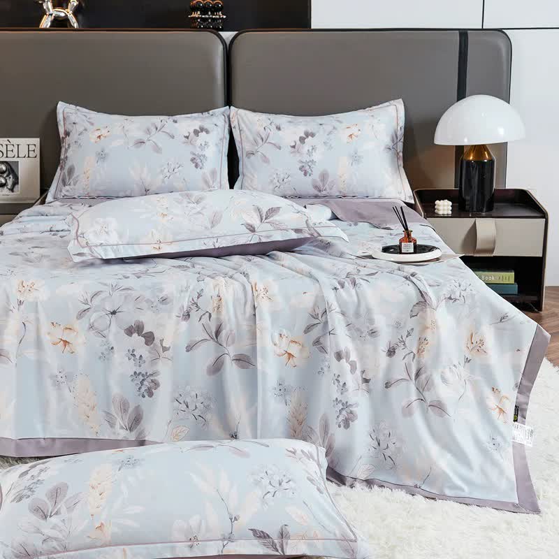 Pastoral Flower & Leaf Soft Summer Quilt Bedding - image 1