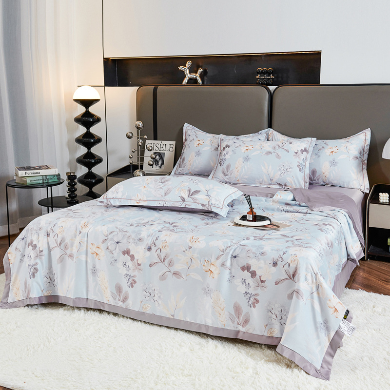 Pastoral Flower & Leaf Soft Summer Quilt Bedding - image 2