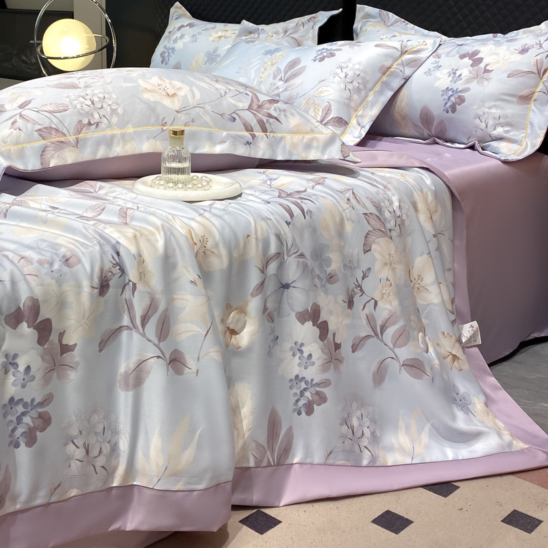 Pastoral Flower & Leaf Soft Summer Quilt Bedding - image 4