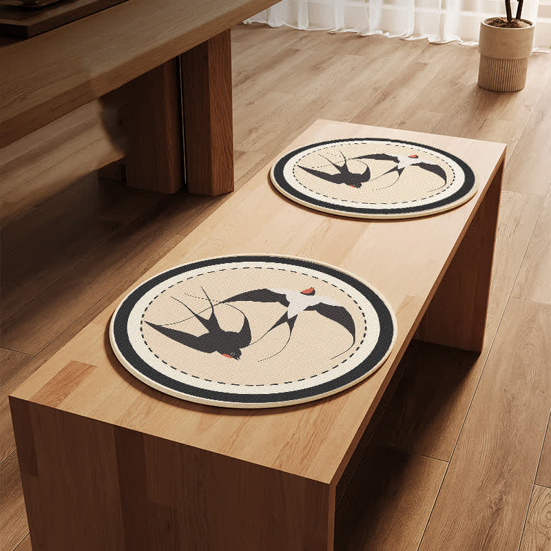 Rural Breathable Cooling Sofa Chair Pad - C-Round-shape - 2PCS - 19" x 19" - image 4