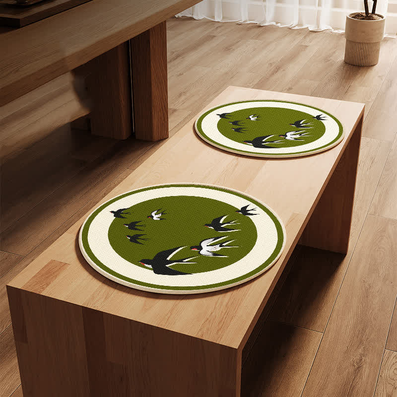 Rural Breathable Cooling Sofa Chair Pad - A-Round-shape - 2PCS - 19" x 19" - image 0