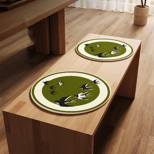 Rural Breathable Cooling Sofa Chair Pad - A-Round-shape - 2PCS - 19" x 19" - image 0