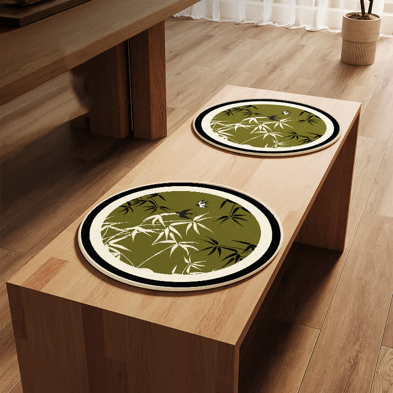 Rural Breathable Cooling Sofa Chair Pad - B-Round-shape - 2PCS - 19" x 19" - image 2