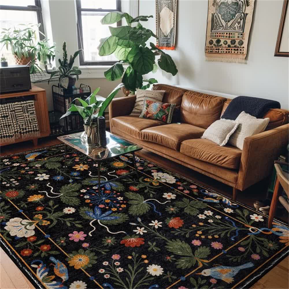 Vintage Garden Washable Durable Anti-slip Area Rug  - image 2