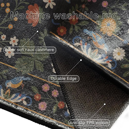 Vintage Garden Washable Durable Anti-slip Area Rug  - image 5