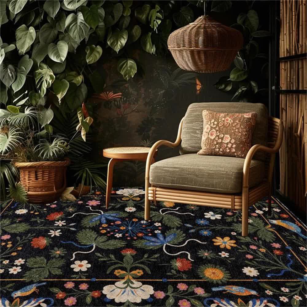 Vintage Garden Washable Durable Anti-slip Area Rug  - image 1