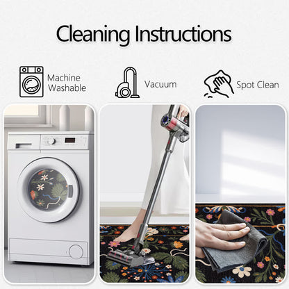 Vintage Garden Washable Durable Anti-slip Area Rug  - image 6