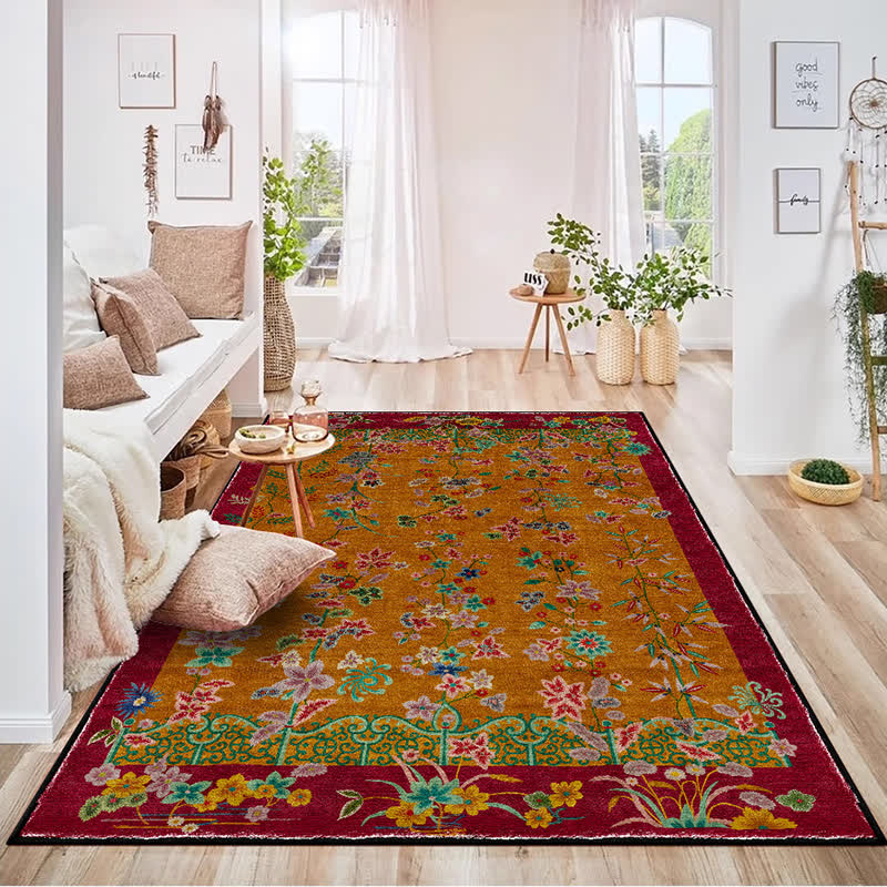 Retro Garden Foldable Anti-slip Area Rug  - image 1