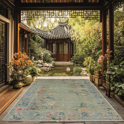 Foldable Refresh Floral Anti-slip Area Rug  - image 1
