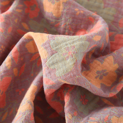 Retro Floral Cotton Gauze Cardigan Pajama Set - image 7