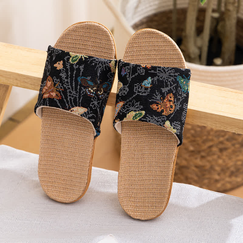 Floral Anti-slip Soft-soled House Slippers - A - Transparent Slide - L - image 4