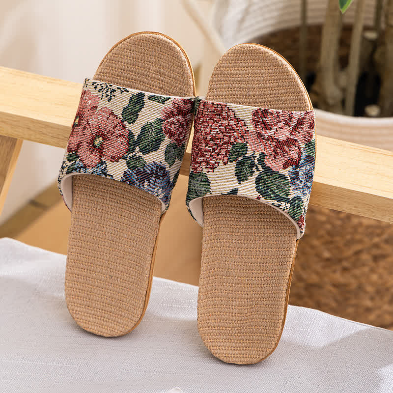 Floral Anti-slip Soft-soled House Slippers - C - Transparent Slide - L - image 15