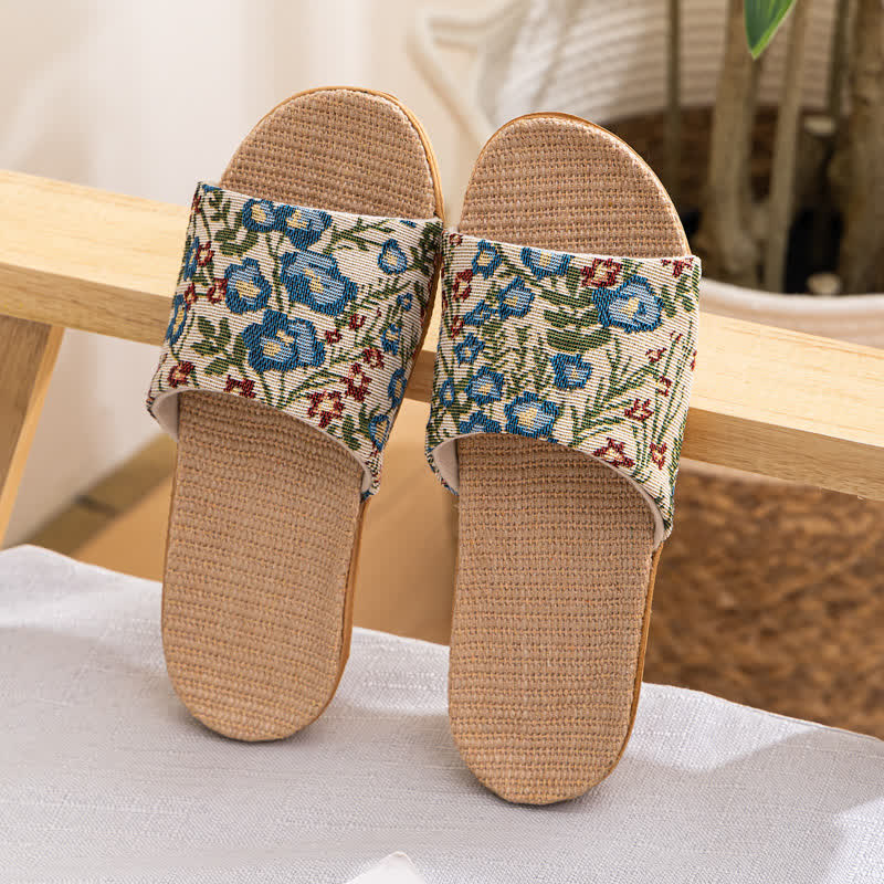 Floral Anti-slip Soft-soled House Slippers - B - Transparent Slide - L - image 10