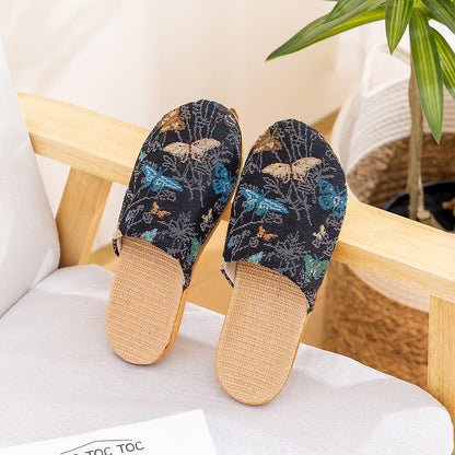 Floral Anti-slip Soft-soled House Slippers - A - Closed-Toe Slide - L - image 2