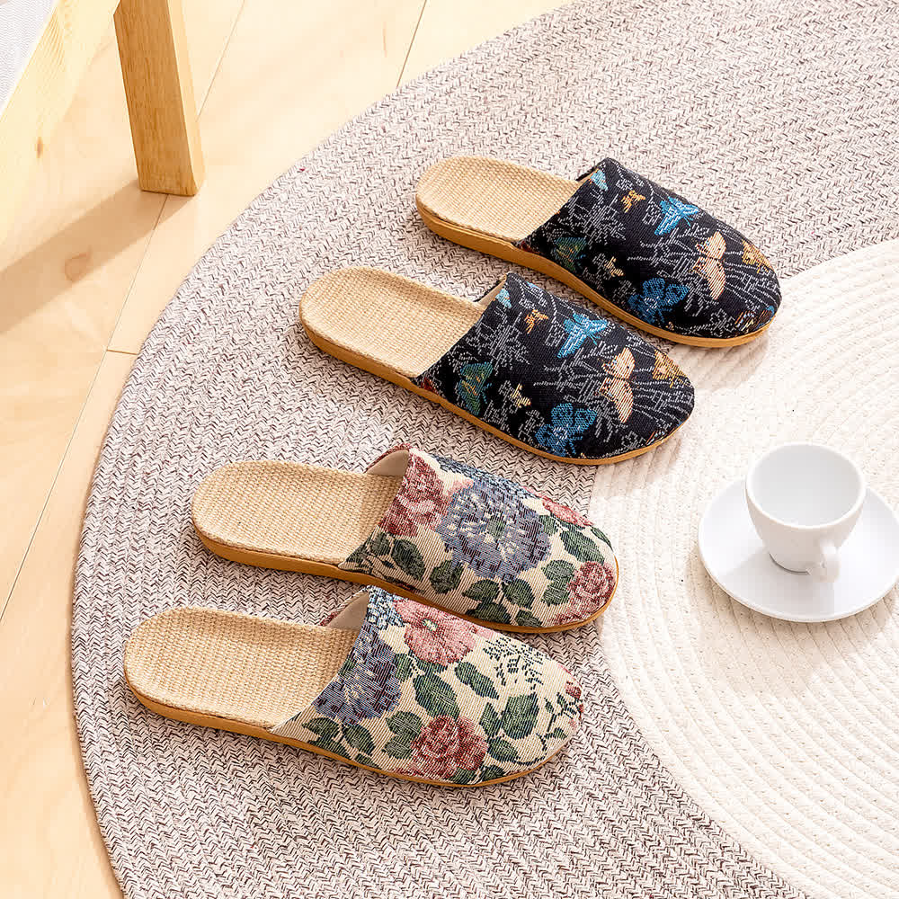 Floral Anti-slip Soft-soled House Slippers - image 1