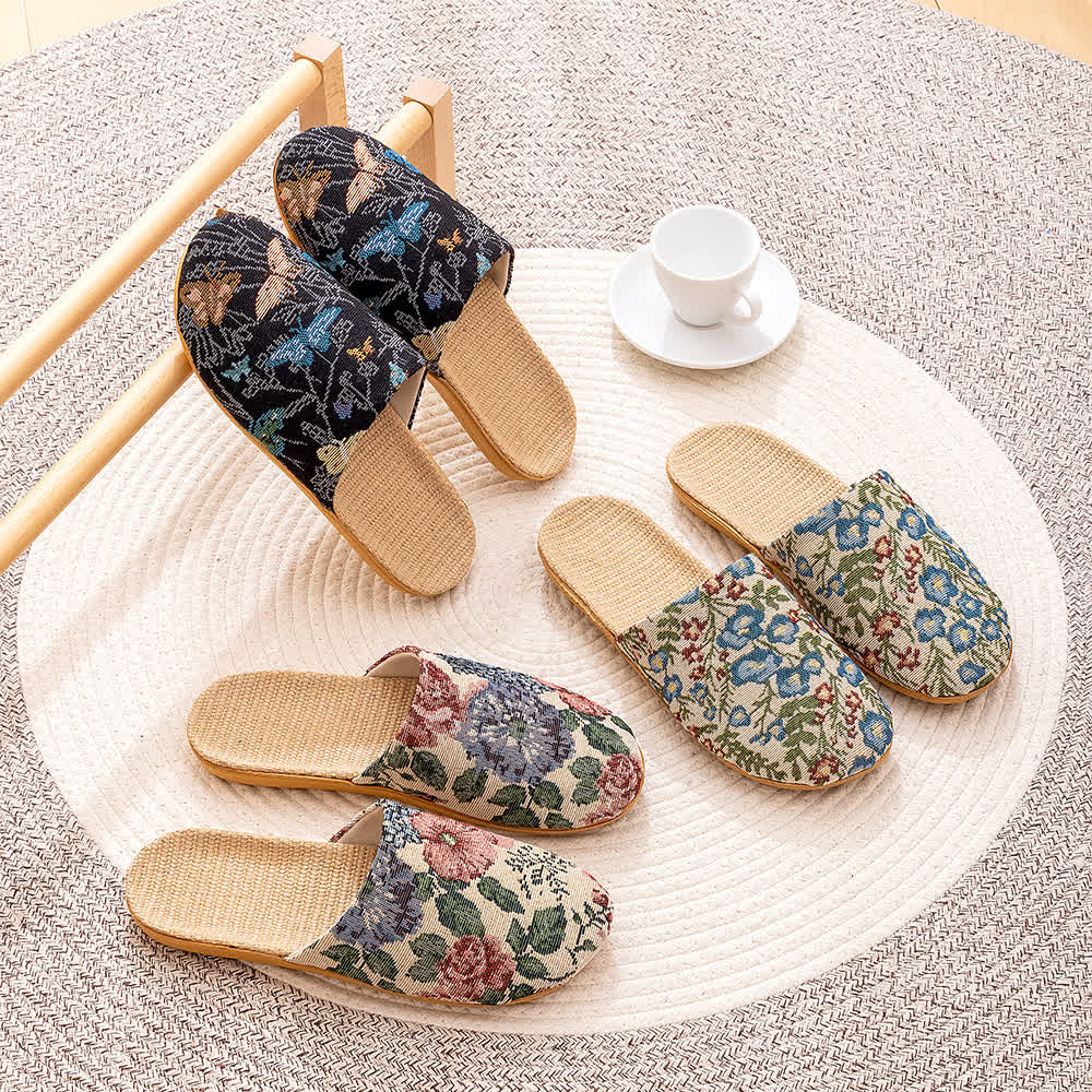 Floral Anti-slip Soft-soled House Slippers - image 0