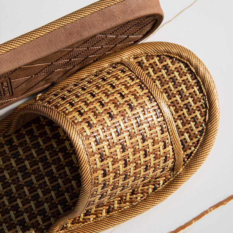 Rattan Breathable Anti-slip Couple House Slippers - image 8