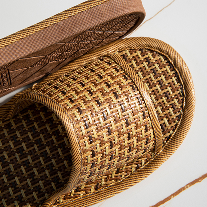 Rattan Breathable Anti-slip Couple House Slippers - image 8