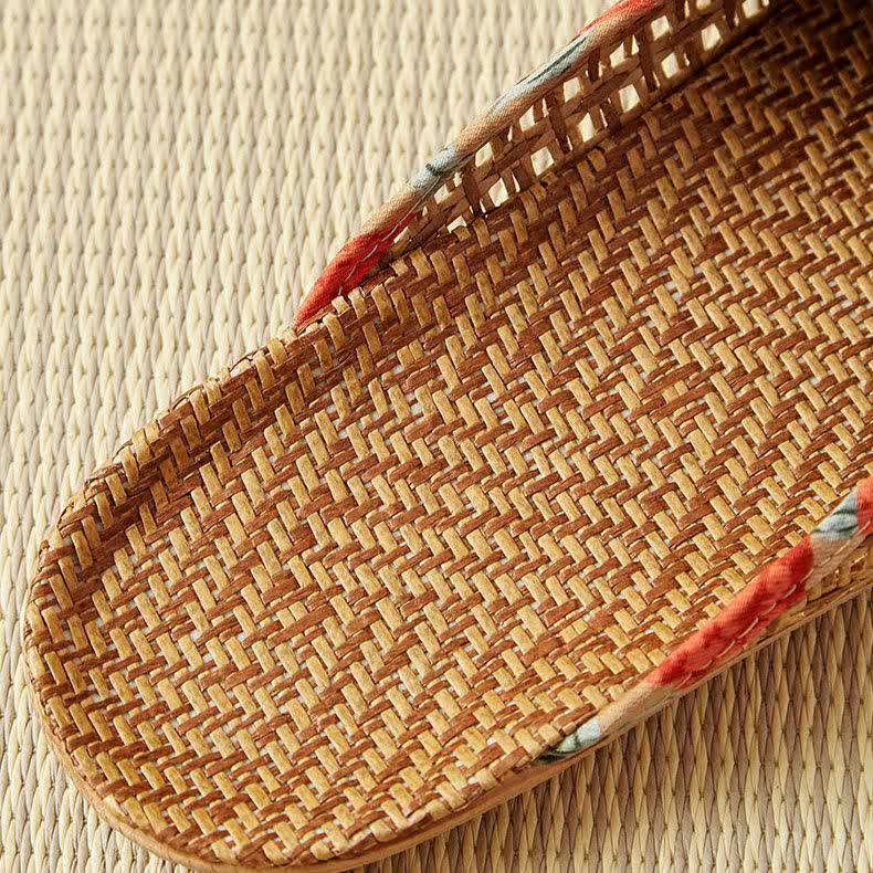 Rattan Woven Linen Bow-knot House Slippers - image 6