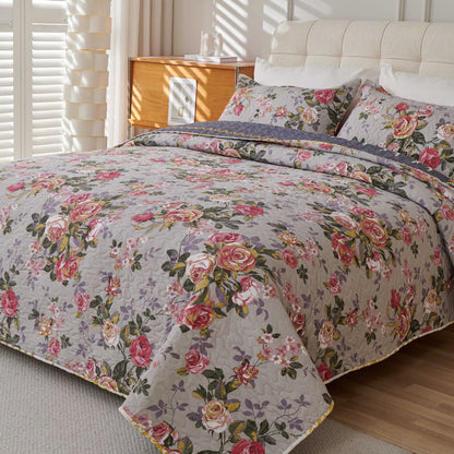 Retro Luxurious Peony Flower Coverlet - image 3
