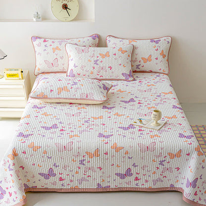 Rustic Style Butterfly Print Coverlet - Coverlet with 2PCS Pillowcases - Queen - image 1