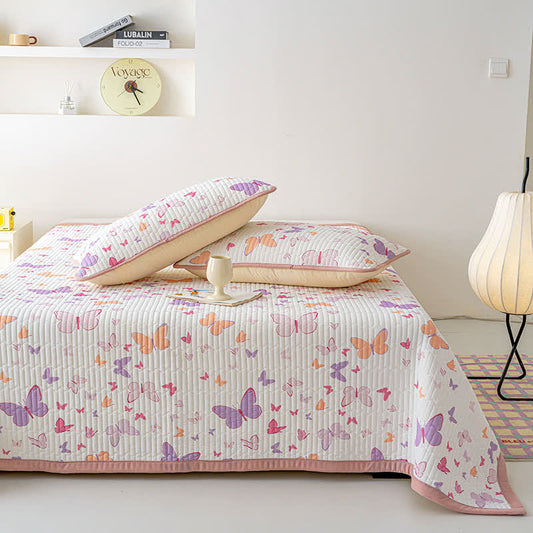 Rustic Style Butterfly Print Coverlet - image 0
