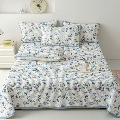 Rustic Flower Bush Print Coverlet - Coverlet with 2PCS Pillowcases - Queen - image 1