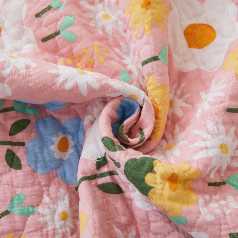 Cotton Country Style Floral Coverlet - image 5