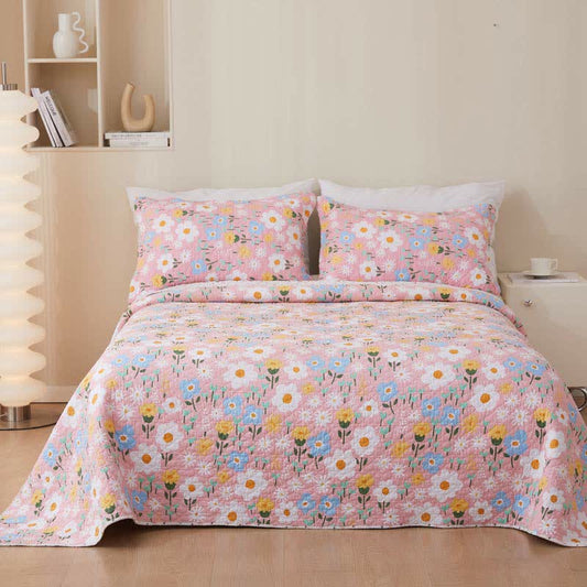 Cotton Country Style Floral Coverlet - image 0