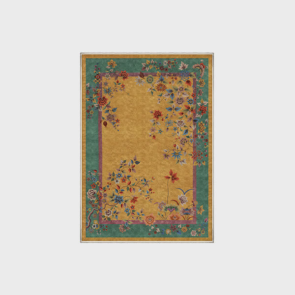 Washable Vintage Flower Anti-slip Area Rug - 60" x 96" - image 4