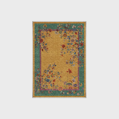 Washable Vintage Flower Anti-slip Area Rug - 60" x 96" - image 4
