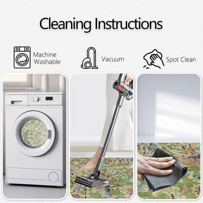 Ethnic Paisley Anti-slip Indoor Outdoor Rug - image 6